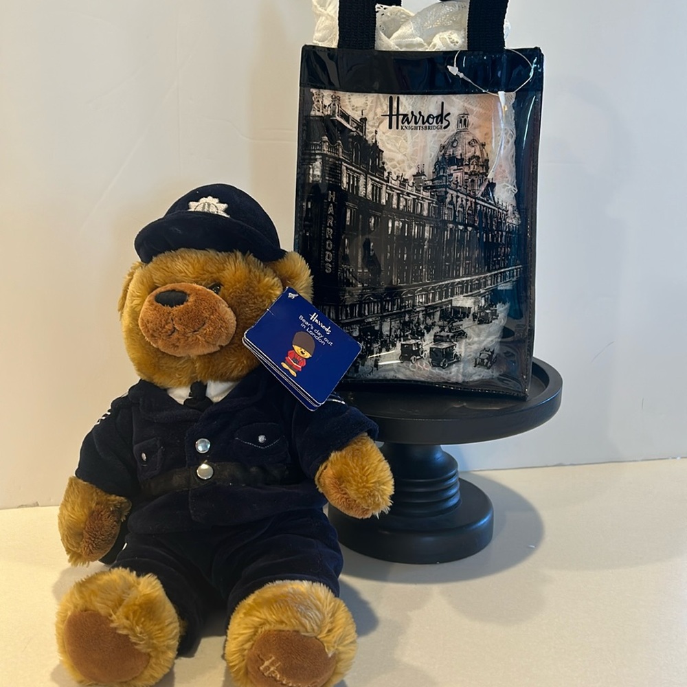 Harrods Knight’s Bridge bag and police office bear